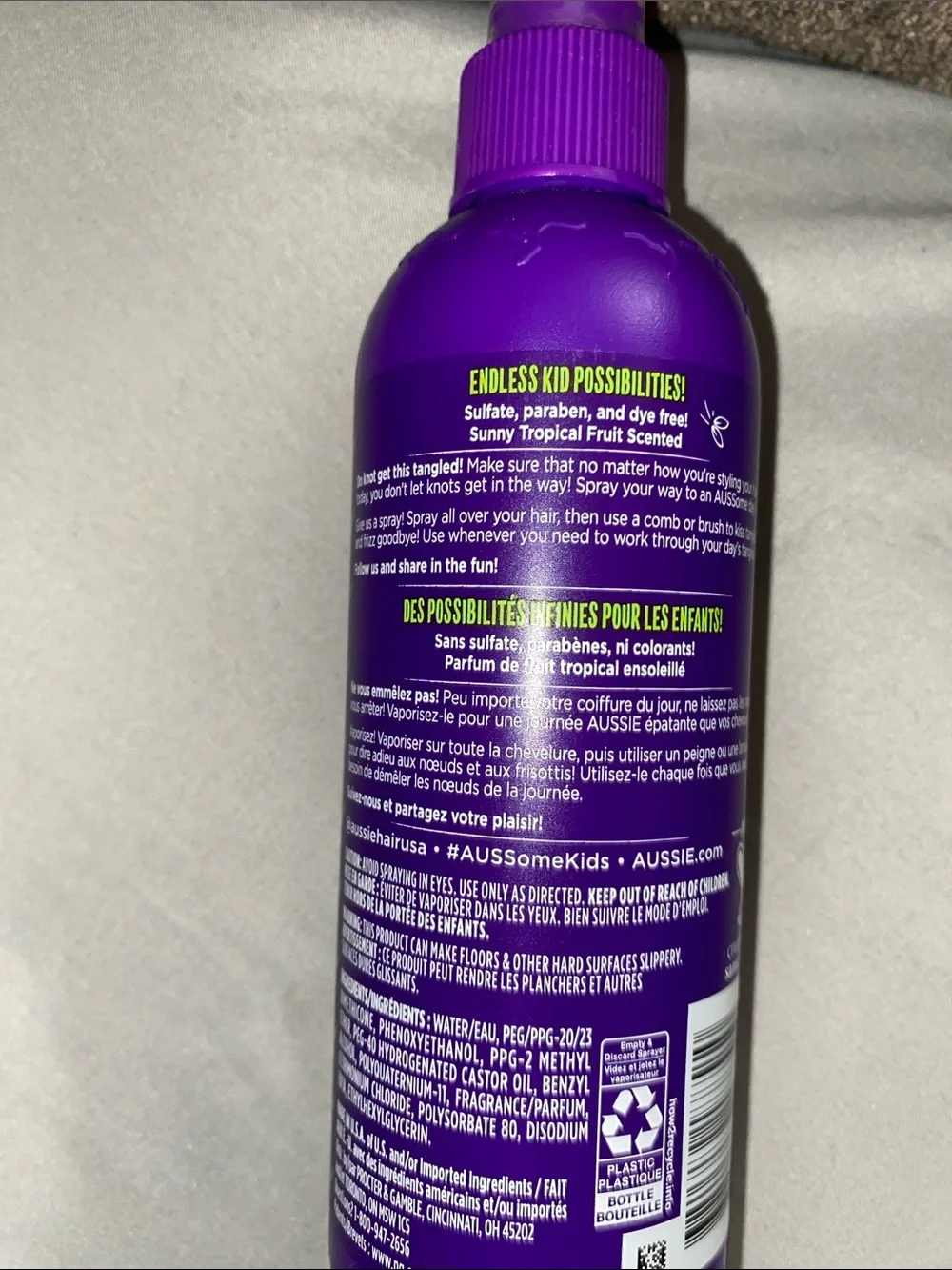Aussie Kids Moist Detangler Spray - Purple & Green